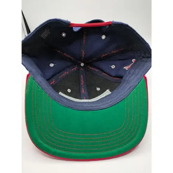 Young And Reckless YNR Logo Flat Brim Snapback Hat Blue Red Adjustable - Picture 5 of 6